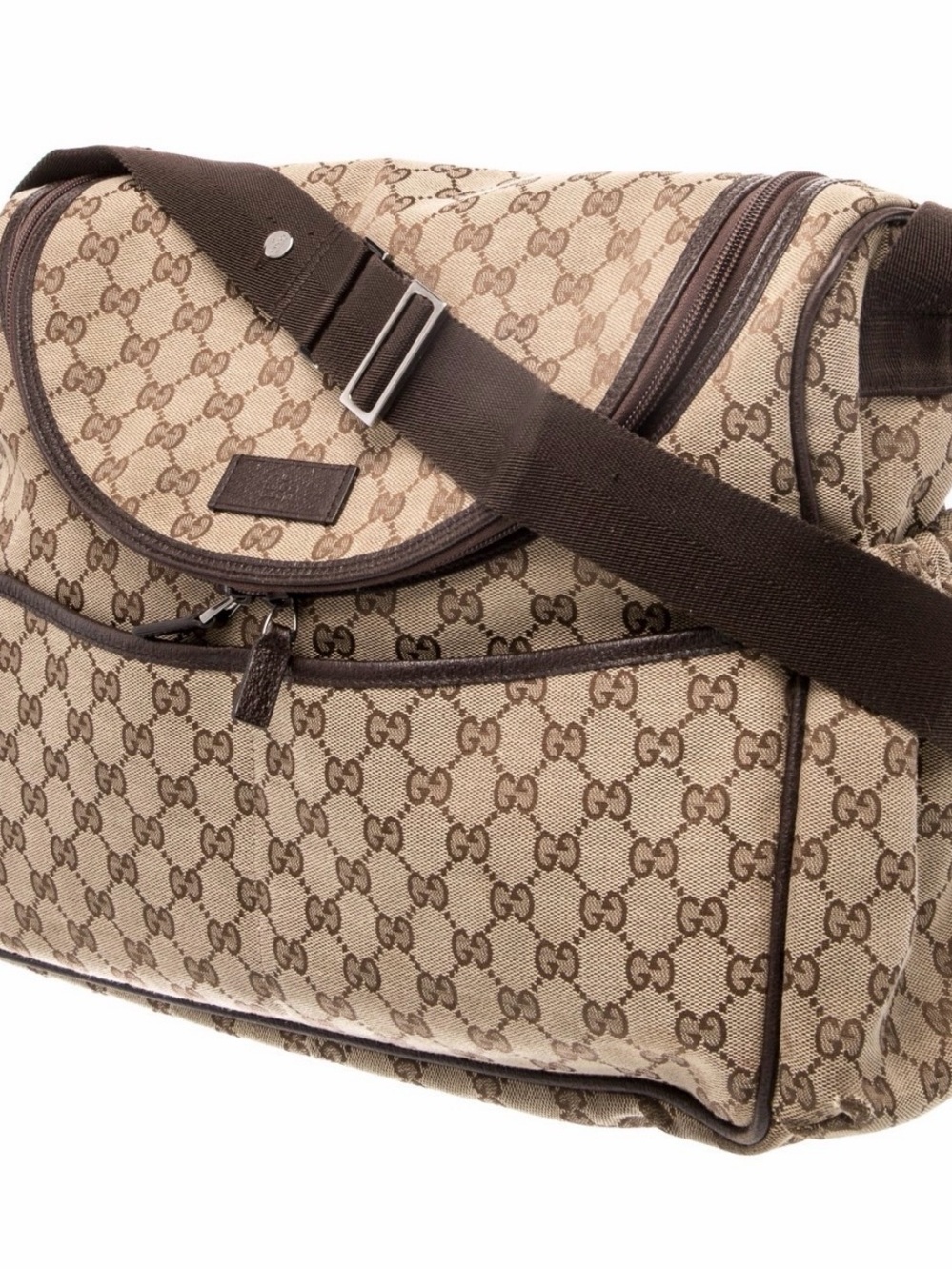 Gucci Brown/Tan GG Supreme Diaper Bag - Picture 2 of 11